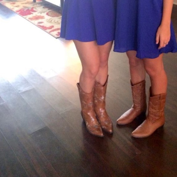 Brown Cowboy Boots with Snakeskin - Picture 2 of 6